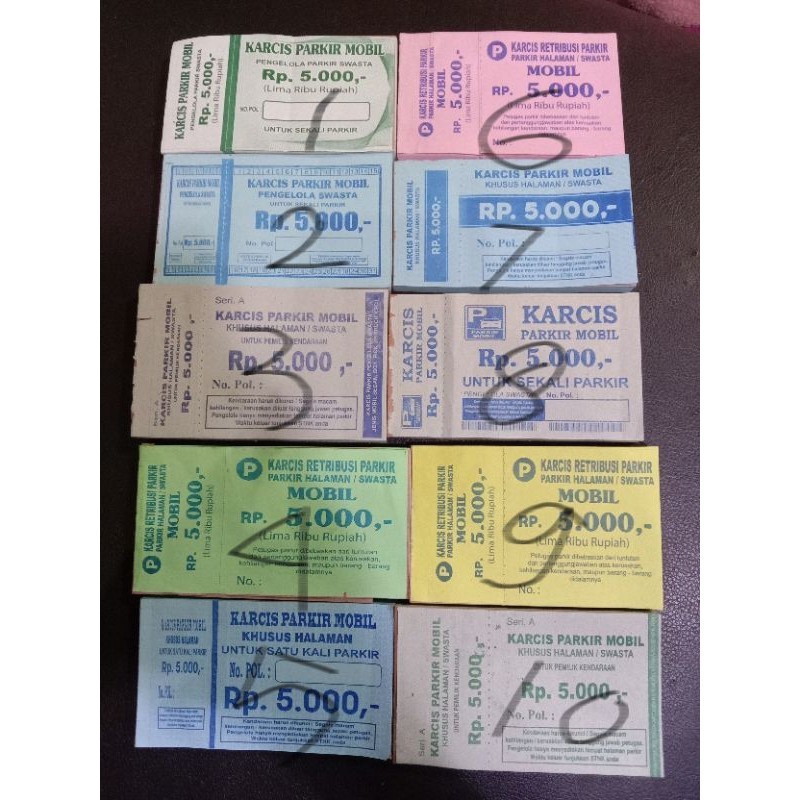 

Cetak Karcis Parkir mobil 5000 - 3 Murah