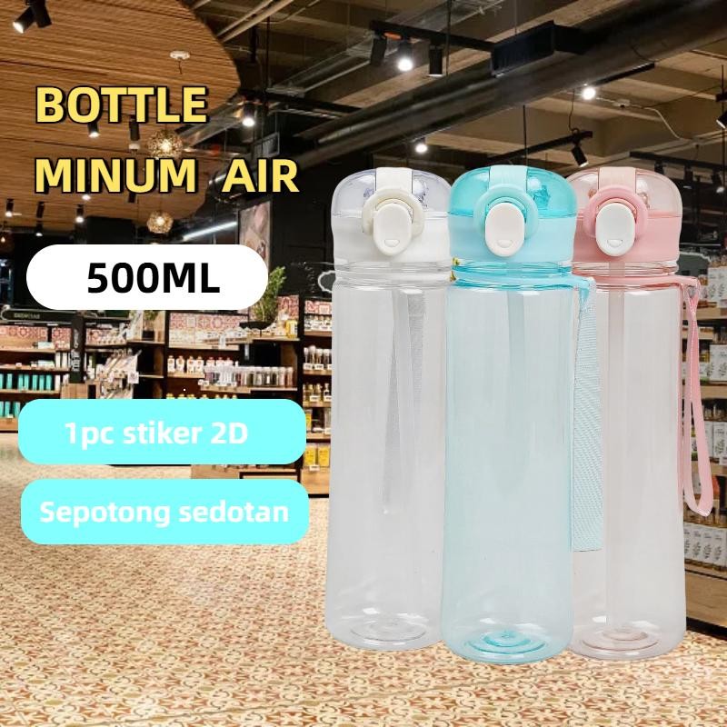 BOTOL MINUM ANAK 500ML FREE STIKER / BOTOL MINUM VIRAL / BOTOL MINUM SEKOLAH ANAK