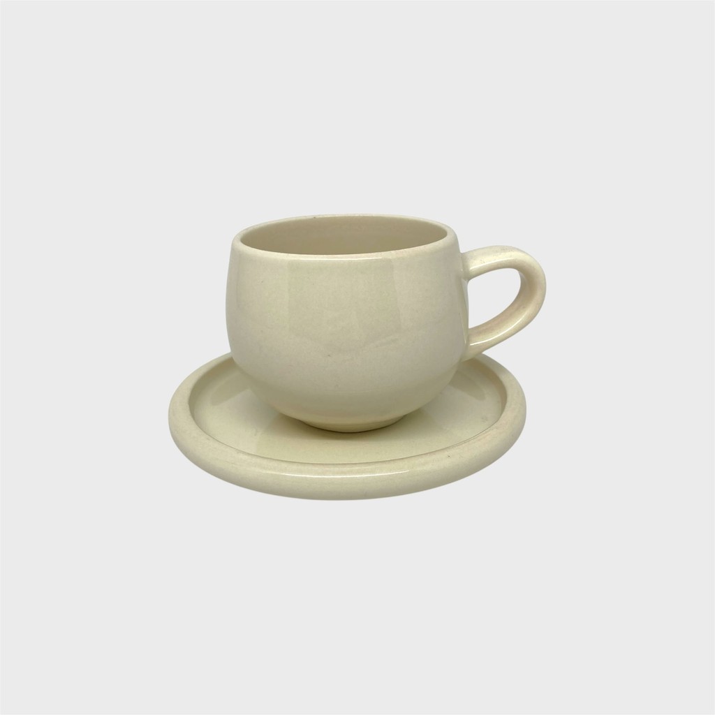 Milky Cup and Saucer / cup keramik kopi teh