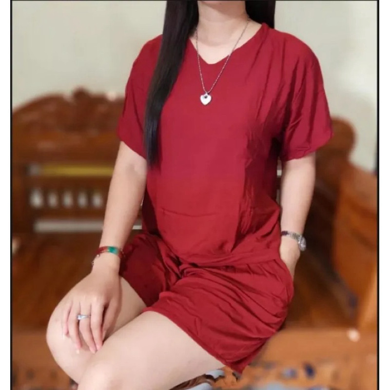 TERLARIS Setelan baju polos celana pendek / Setelan Pendek Polos/ baju wanita model baru