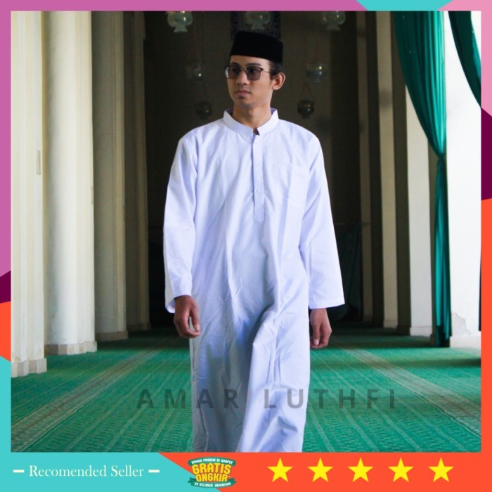 Busana Muslim Pria Wanita Kekinian Keren Model Terbaru /Jubah Busana Muslim Gamis Pria Dewasa Polos 