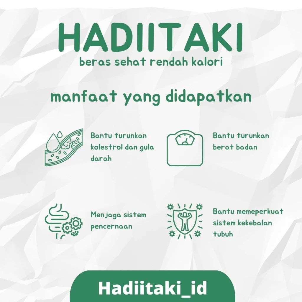

RB HADIITAKI Beras Porang 1 KG Shirataki Konjac Rice diet rendah kalori