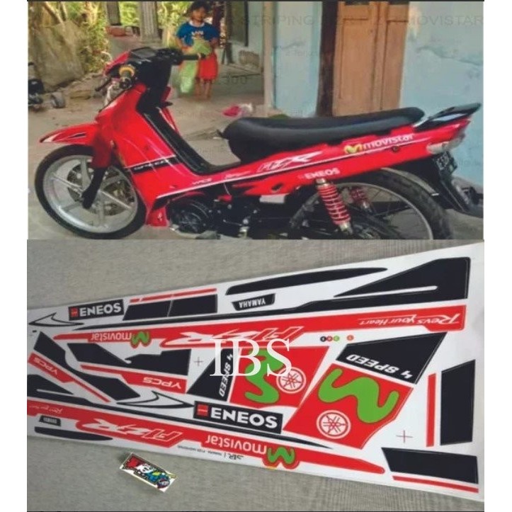 STIKER STRIPING FIZR FIZ R MOVISTAR MERAH Stiker STIKER