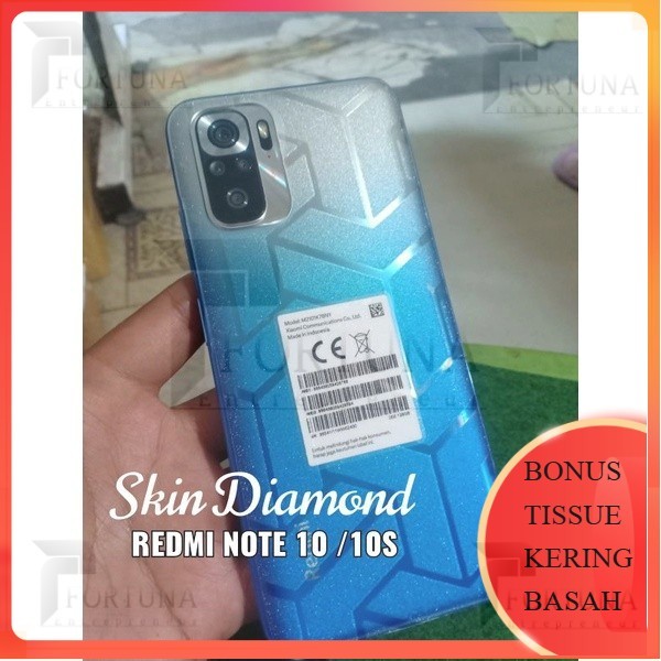 [ FORTUNA ] REDMI NOTE 10 /10s SKIN Garskin Motif DIAMOND TRANFORMER Anti Jamur
