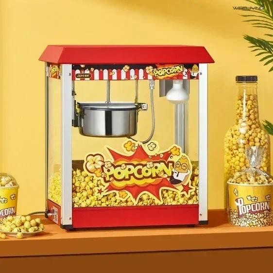 Orange Rice Popcorn Machine. Automatic Popcorn Machine. Commercial Spherical Butterfly Shaped Electr