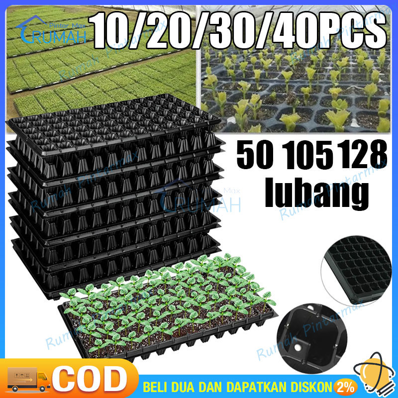 Tray Semai 50 105 128 Lubang 10-40pcs Potray 0.8mm Seedling Tray Dulang Benih Berkualitas Tinggi