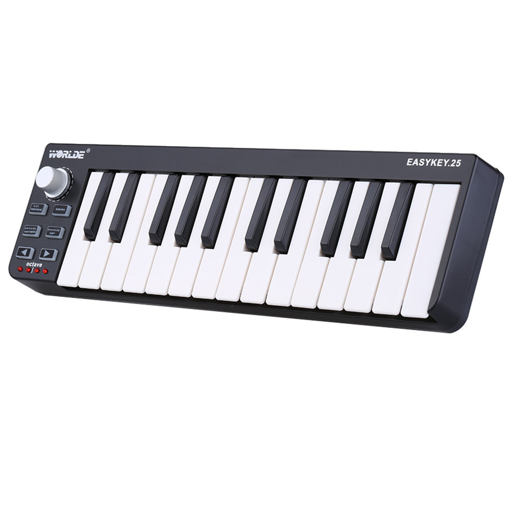 .25 Portable Keyboard Mini 25-Key USB MIDI Controller Mini-keyboard Keys MIDI Keyboard Controller In