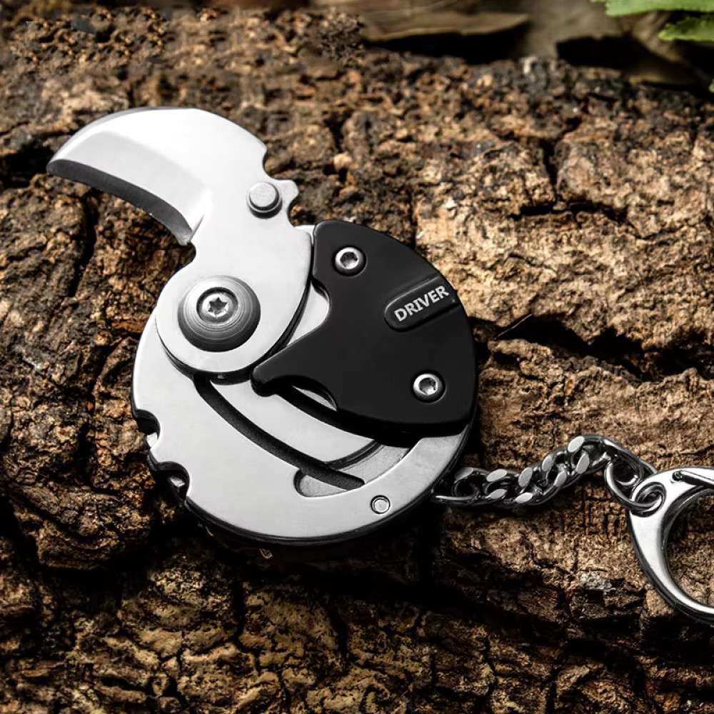 

- DUTRIEUX Pisau Lipat Coin Outdoor Folding Pocket Knife Screwdriver - DT644 -