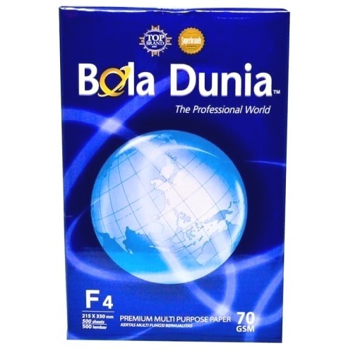 

Kertas HVS F4 70 gram BOLA DUNIA office paper print