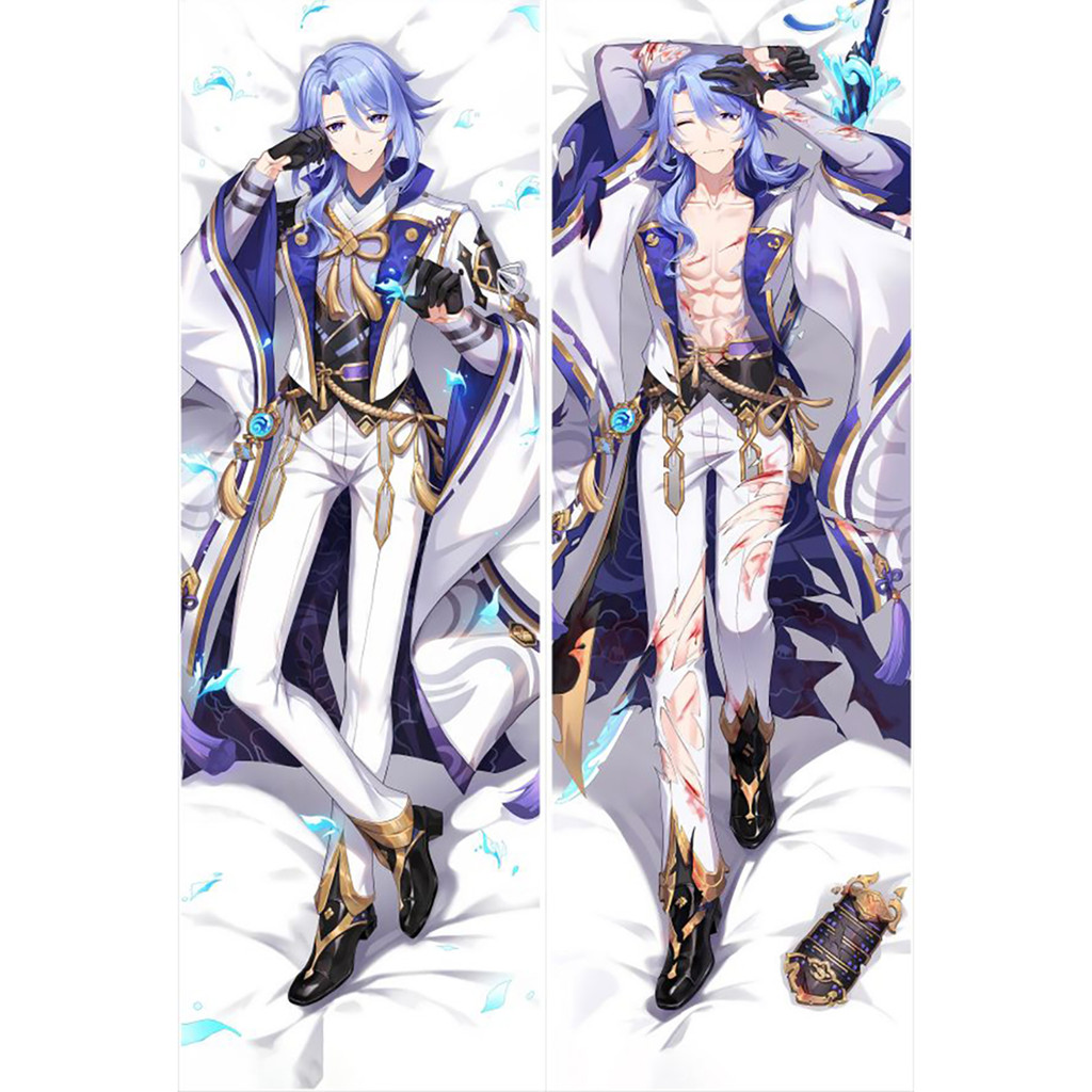 Genshin Impact Kamisato Ayato Body Pillow Case Dakimakura Anime Otaku Pillowcase Cosplay Throw Cushi