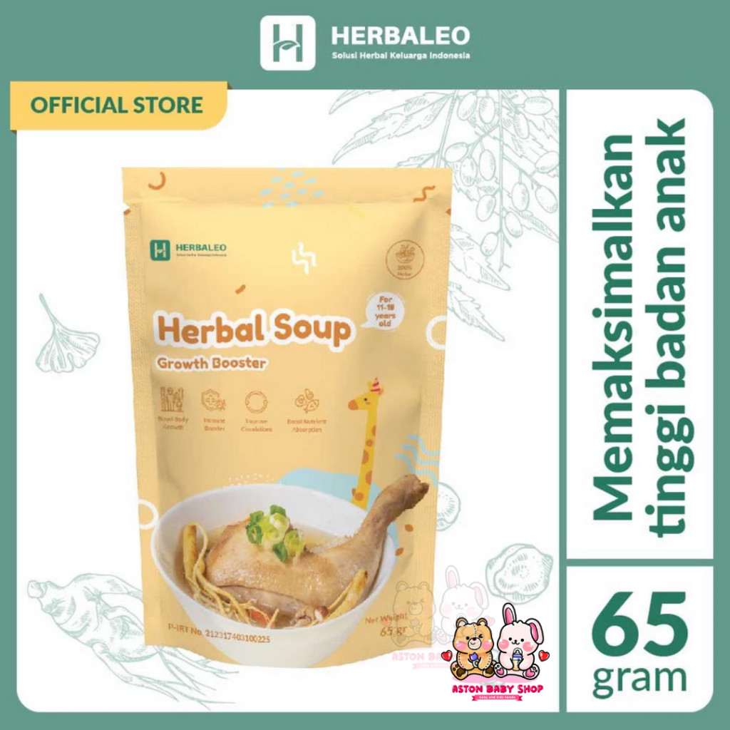 

Herbaleo Growth Booster 75gr Sup Pertumbuhan Tinggi Anak 100% Herbal Sup Kesehatan