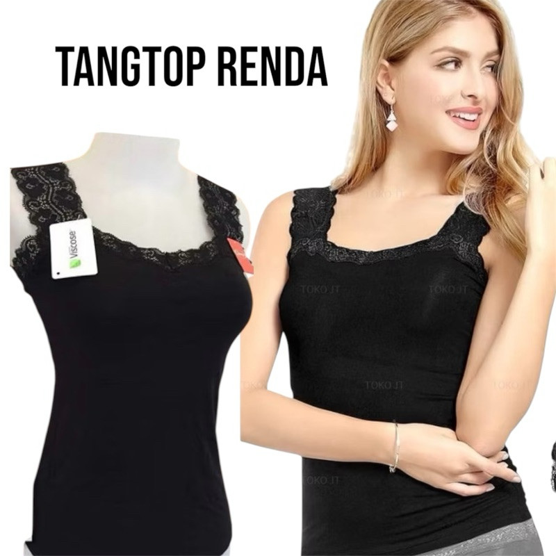 AKASCARVES - Tantop Renda Wanita | Camisol Renda | Singlet Wanita Renda