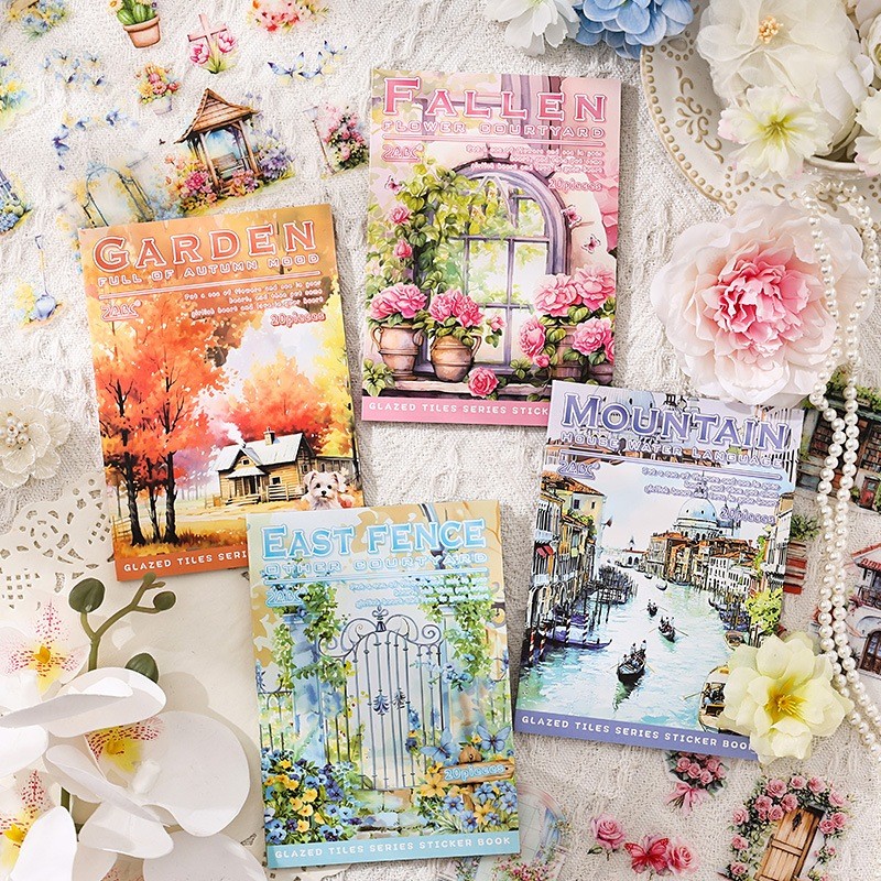 

[Artopia] Sticker Book GTS Glazed Tiles Series Buku Stiker PET Alam Pemandangan Autumn Taman Garden