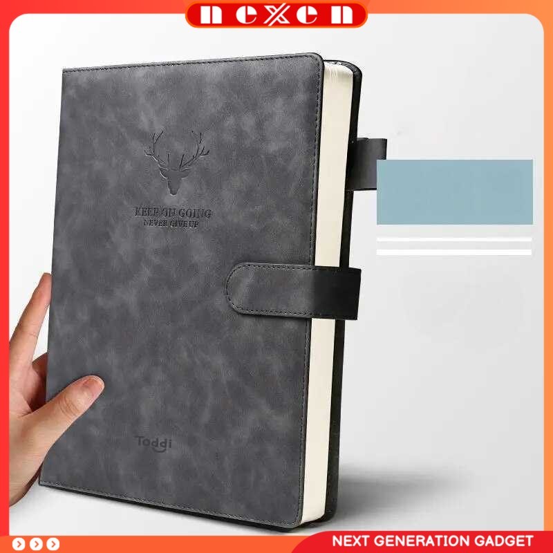 

Buku Catatan Harian Notebook Cover Kulit Magnetic Buckle - TL4