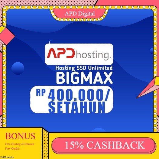 HOSTING UNLIMITED + DOMAIN GRATIS TAHUNAN APD