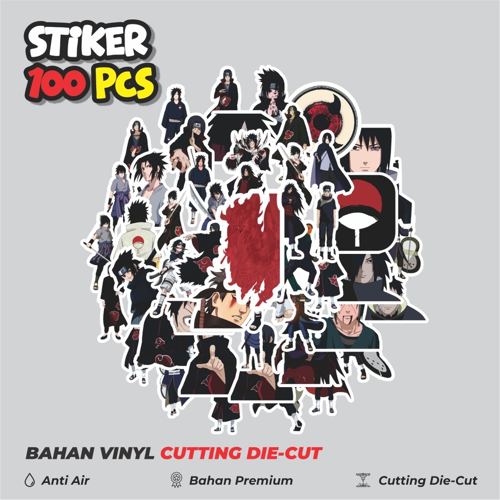 

Terbaru! 50 pcs Stiker Anime Itachi Uchiha & Sasuke Uchiha Dekorasi Lucu Kreatif untuk Notebook, Skateboard, HP