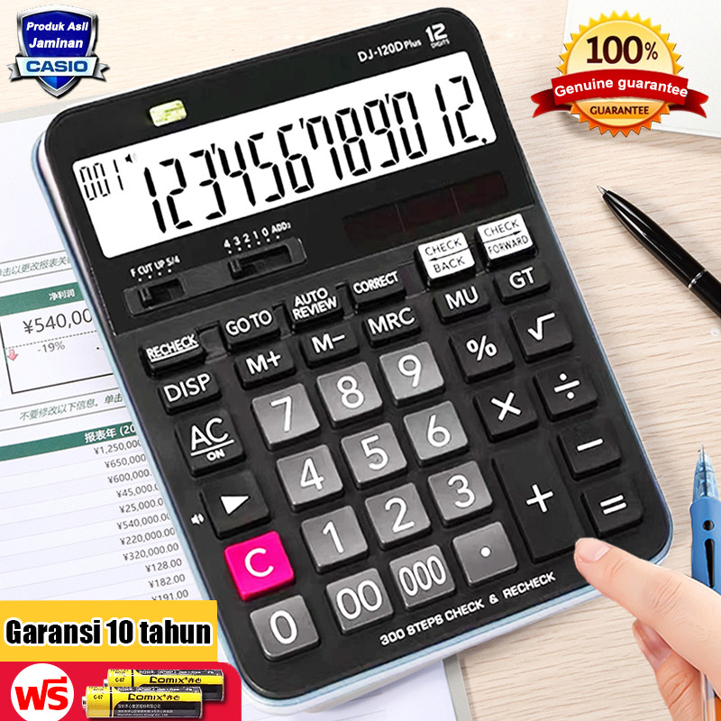 

Kalkulator Casio DJ 120 D Plus/MJ 120D Besar Original Kerja Scientific