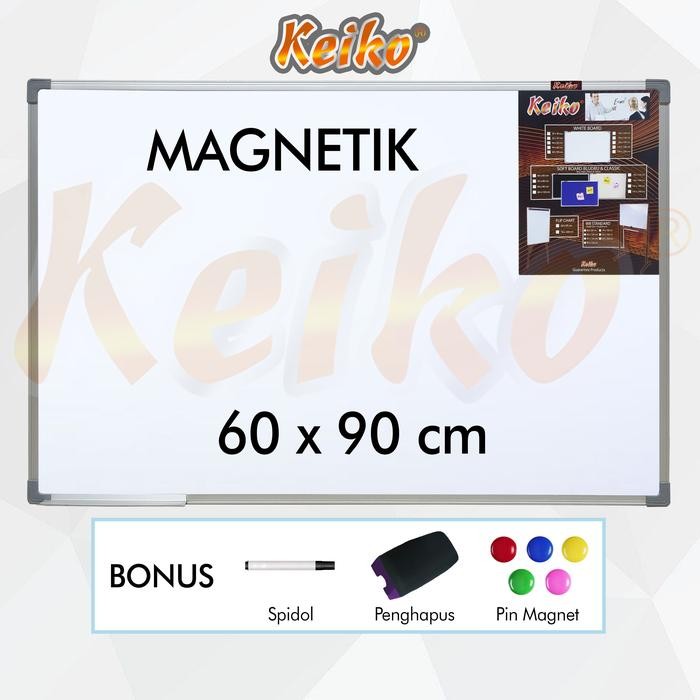 

Papan Tulis Whiteboard Gantung Magnet Single Face Keiko 60 x 90 cm