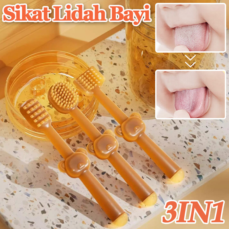 Cod 4 Warna Pembersih Lidah Bayi 3 In 1 0