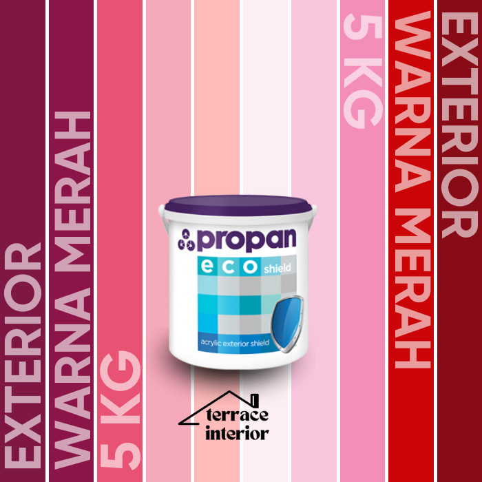 Cat Tembok Exterior Propan Eco Shield  Warna Merah 5 Kg
