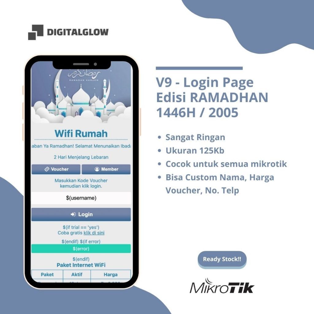 [NEW] V9 Template Login Page Edisi Ramadhan 1446H - Sangat Ringan
