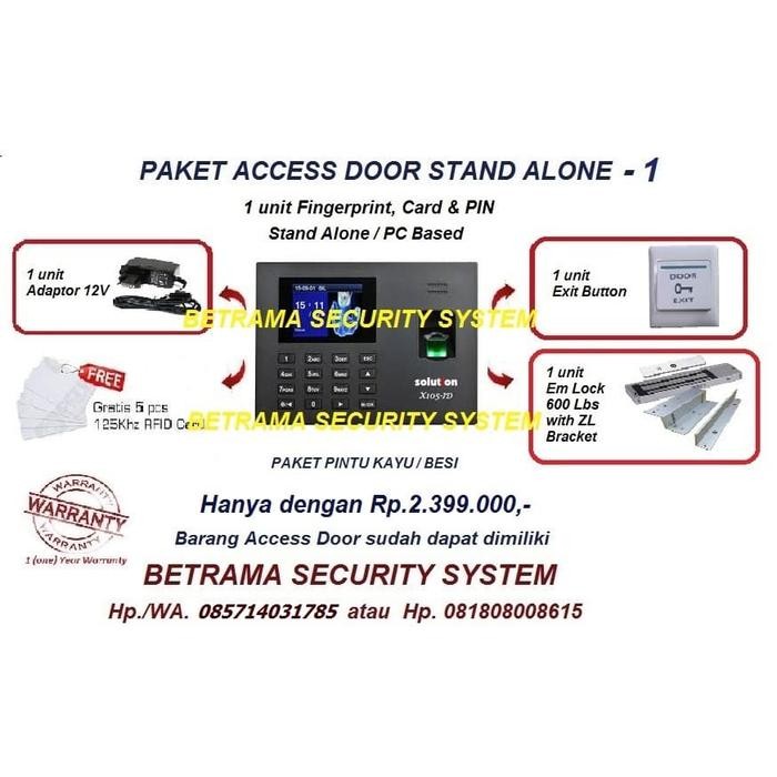 

Paket Access Door with Fingerprint SOLUTION X105ID (untuk Pintu Kayu)