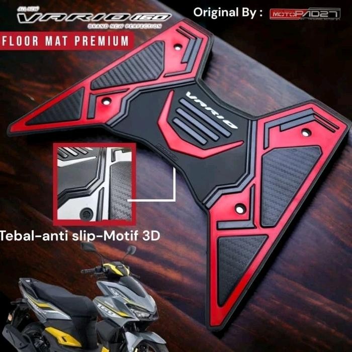 Karpet Vario 160 Pijakan alas kaki Motor Vario 160 Alas kaki Motor Vario 160 Premium - Karpet Merah