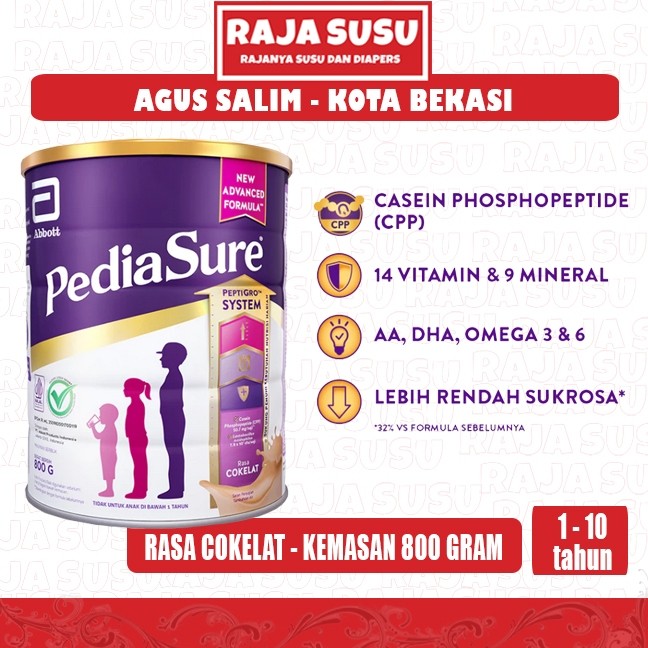 PEDIASURE COKELAT 800 GR - RAJA SUSU
