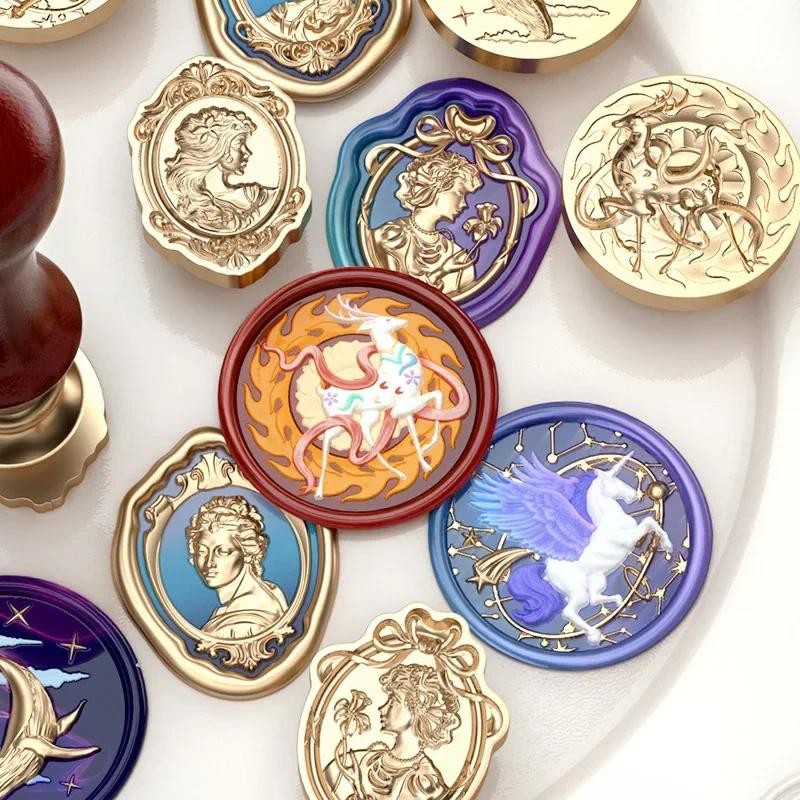 

Wax Seal Stamp head sello wax lacquer for seals Sealing wax beads stamps surgut in granules set kit lacre card making HCZ011