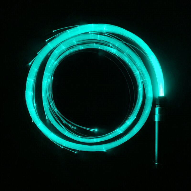 LED Fiber Optic Whip USB Rechargeable optical Hand rope Pixel Light-up Whip Flow Toy f/Dance Party L