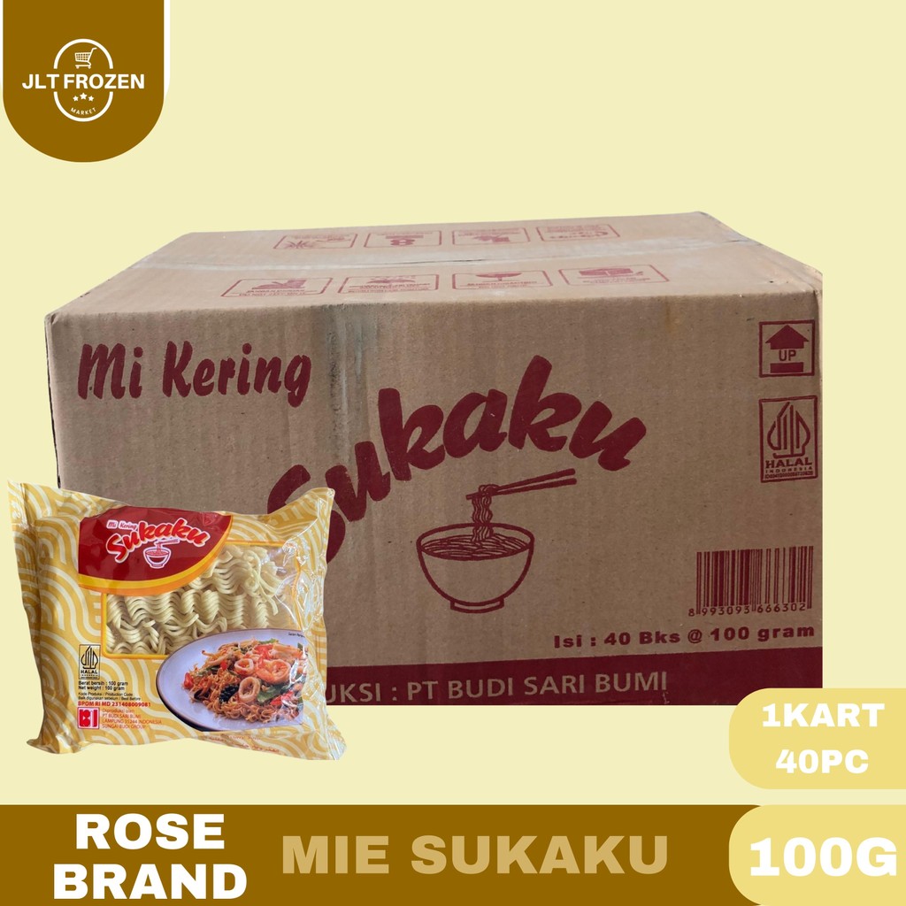 

Rose Brand Mie Sukaku 100g - 1KARTON/40PCS Mie Telur / Mie Kering