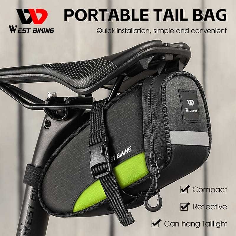 West Biking Tas Sadel Belakang Sepeda Waterproof MTB Roadbike Lipat Praktis Multifungsi Touring