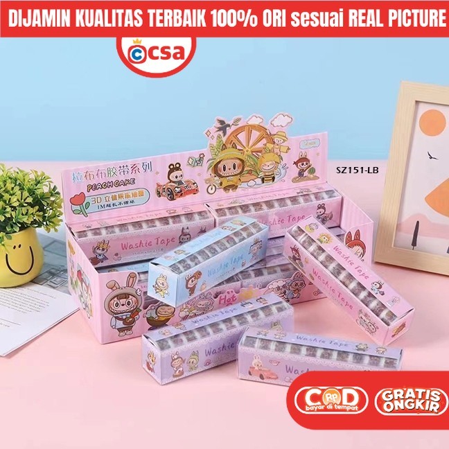 

CSA Mainan Sticker Tape Selotip Roll Labubu DIY Kreatifitas Anak Perempuan Laki Laki 3 4 5 6 7 Thn