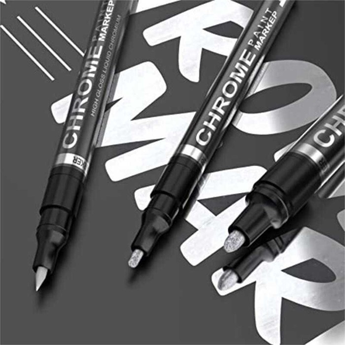 

[New Arrival] Spidol Permanen Marker Metallic Chrome 3 mm - FS-743 - Silver