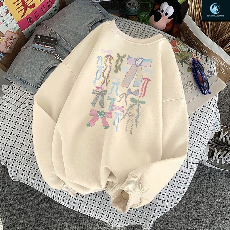 Forteid Sweater Lengan Panjang Oversized Street Style Korean Style/Switer Wanita Oversize Kaoscetaka