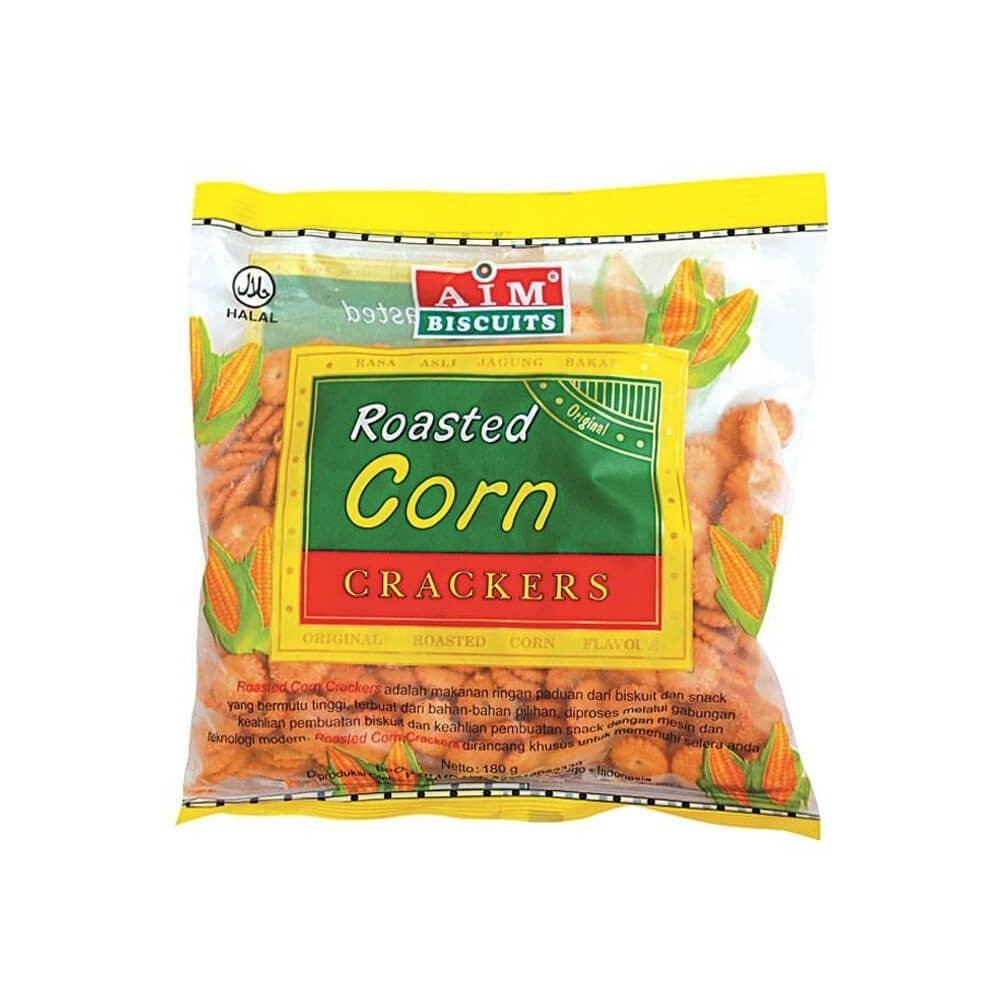 

Roasted corn crakers AIM biskuit| 180gr | 80gr - ABO
