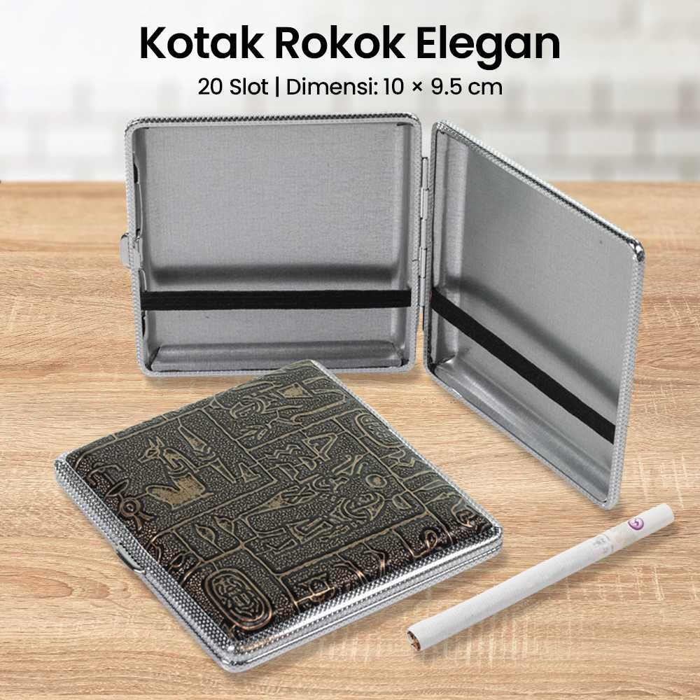 Infinite Kotak Rokok Elegan Leather Cigarette Box Case 20 Slot - J-18 | Tempat Rokok
