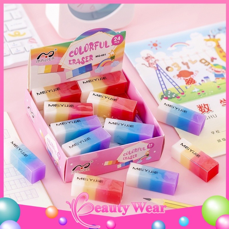 

Penghapus Pensil Motif Warna Warni Colorful Eraser