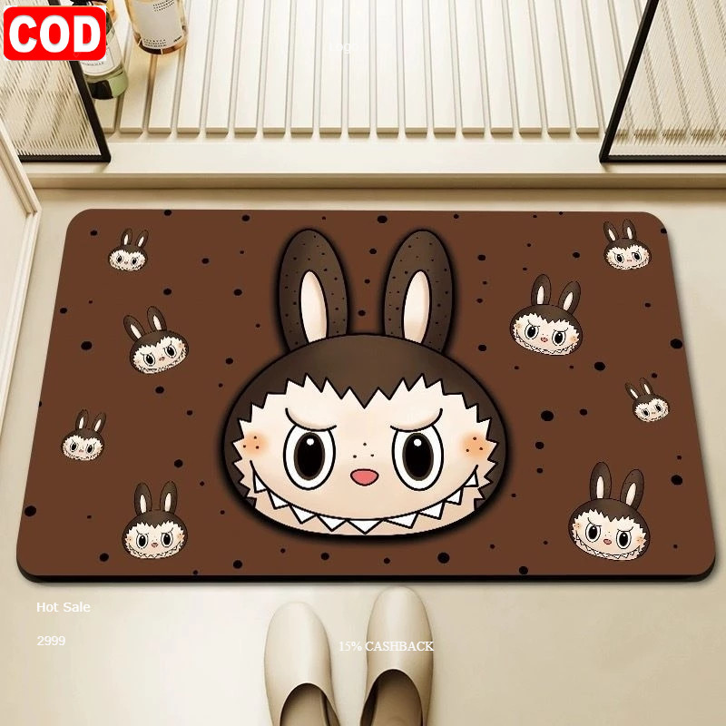 Keset Kaki Anti Slip Kamar Mandi Karakter Labubu [Special Edition] bahan Premium kualitas Import