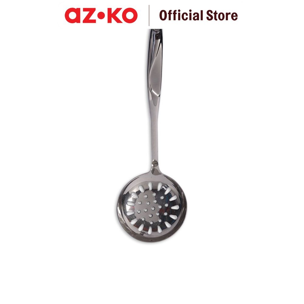 AZKO Kris Sendok Saring Gagang Stainless Steel Skimmer Spoon Spatula Berlubang Sutil Saringan Pemisa