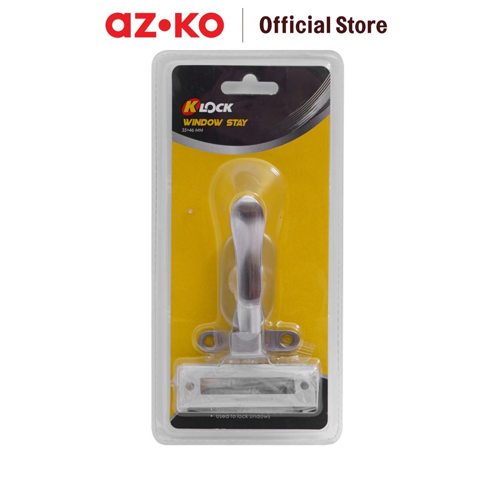 AZKO K-Lock Pengait Jendela 3.5 X 4.6 cm Sus-304 Window Lock Pengunci Jendela Kunci Selot Jendela Al