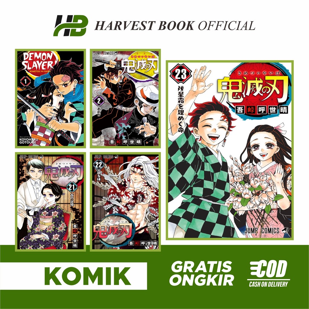 Buku Komik Manga Demon Slayer Vol. 01-23 END by Koyoharu Gotouge Bahasa Indonesia