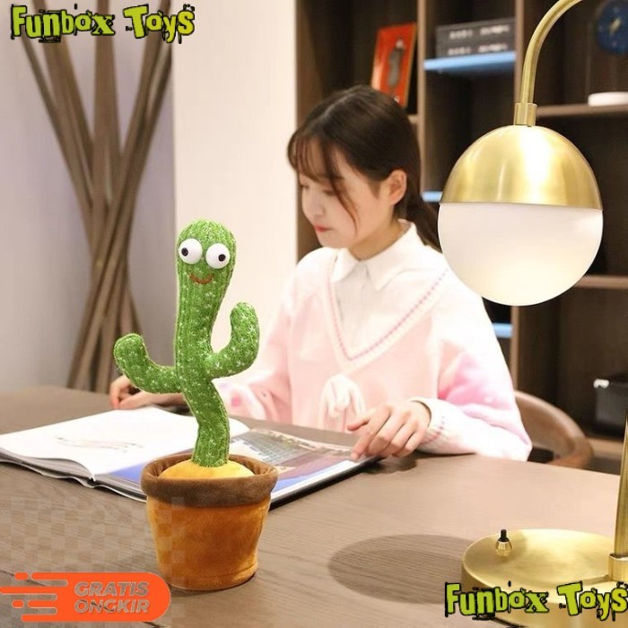 (PSD) Mainan Anak KAKTUS HIJAU KAKTUS DANCING Kaktus Joget kaktus Goyang Bicara Cactus Boneka Kaktus