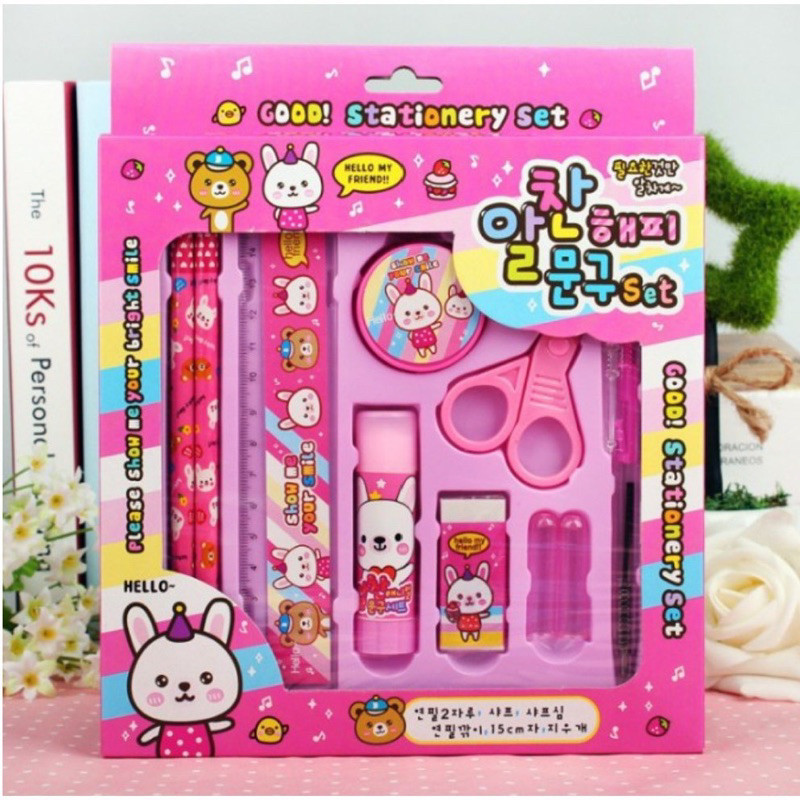 

(GAT) set atk 8in1 / Alat Tulis set 8in1 / Alat Tulis Karakter / Set Alat Tulis Anak / Stationery Set / Paket Alat Tulis