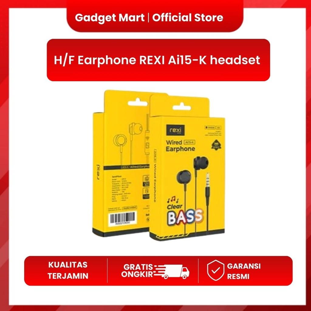 H/F Earphone REXI Ai15-K headset