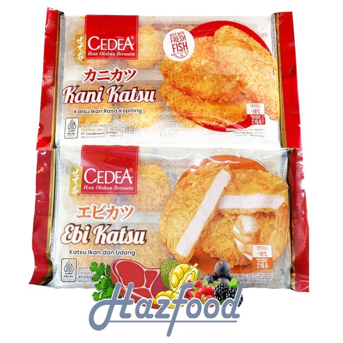 

Cedea Ebi Katsu Ikan dan Udang | Cedea Kani Katsu Ikan Rasa Kepiting 216 Gram