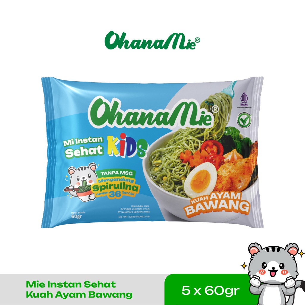 

Ohanamie Mie Instan Sehat Kuah Ayam Bawang Tanpa MSG isi 5 pcs