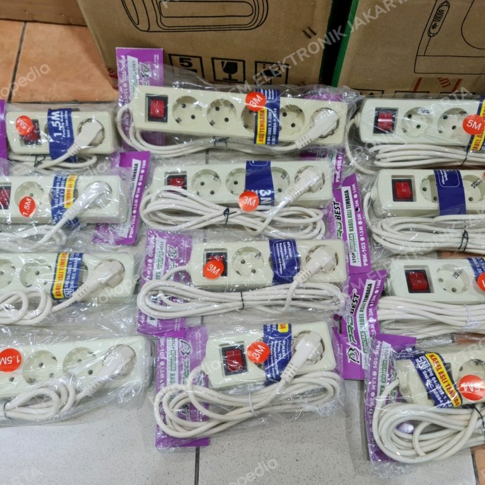 SB99 stopkontak stop kontak kabel+colokan+saklar 1.5m 1.5meter 2lb 2lubang
