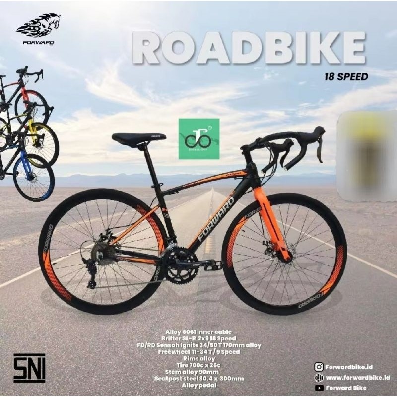 Sepeda Balap 700C Roadbike Forward 18speed Alloy