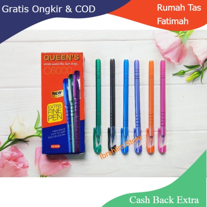 

Promo (ECER) PULPEN QUEEN BALLPOINT FASTER PULPEN QUEEN'S C6000 PULPEN MURAH PULPEN LILIN MURAH By Rumah Tas Fatimah